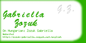 gabriella zozuk business card